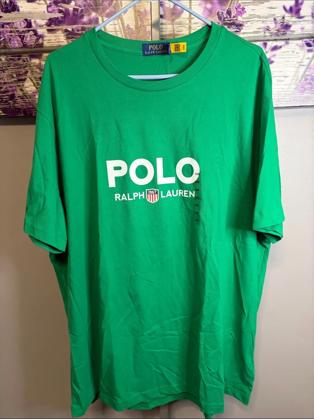 Polo by Ralph Lauren Green Tee with White Logo NWT Size 1XB